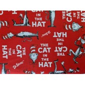 Robert Kaufman- The Cat in the hat- ADE10796-3 -  Red